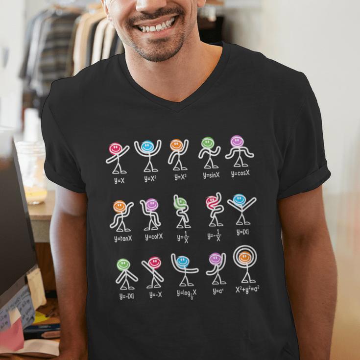 Math Equation Figures Algebra Dance Nerdy Teacher Joke For Men Women Girls Kids Men's V-Neck T-Shirt, funny gift