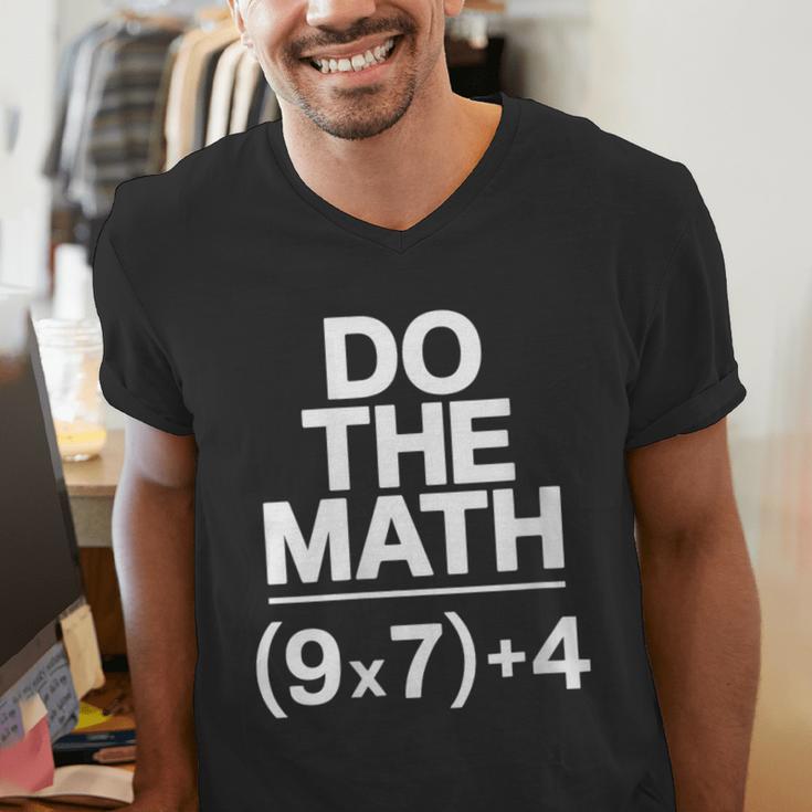 Do The Math Equation Thanksgiving Teacher 67 Six Seven 6 7 Men's V-Neck T-Shirt, funny gift