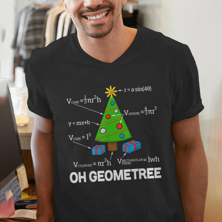 Math Geometry Christmas Tree Geometree Teacher Men's V-Neck T-Shirt, funny gift Math Geometry Christmas Tree Geometree Teacher Men's V-Neck T-Shirt, funny gift
