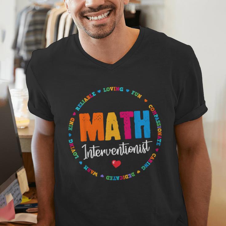 Math Interventionist Teacher Coach Squad Mathematics STEM Men's V-Neck T-Shirt, funny gift Math Interventionist Teacher Coach Squad Mathematics STEM Men's V-Neck T-Shirt, funny gift