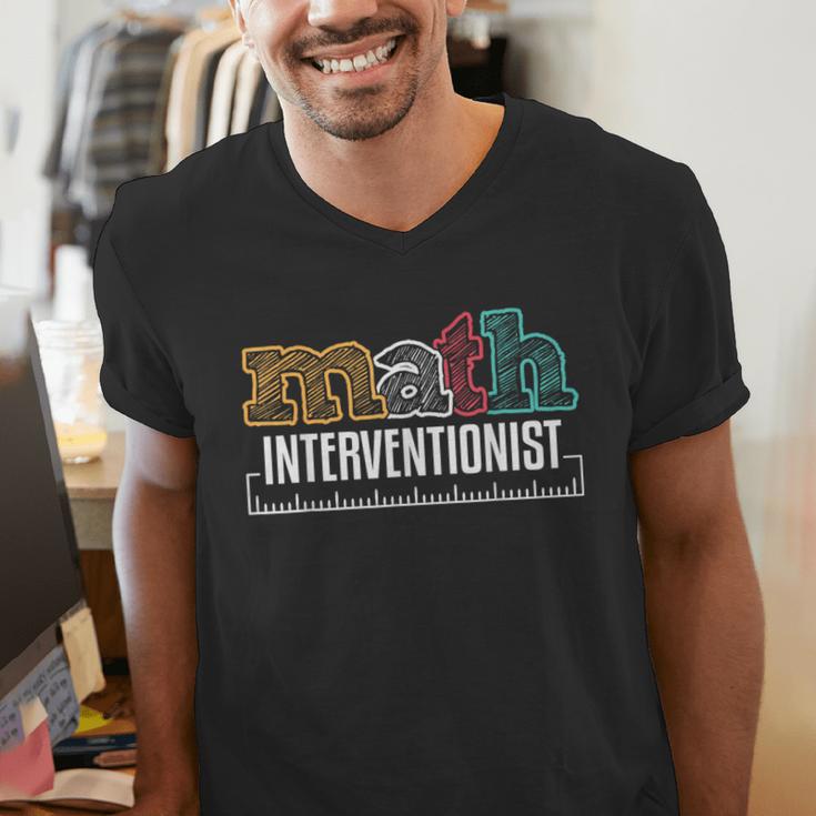 Math Interventionist Teacher Mathematics Men's V-Neck T-Shirt, funny gift Math Interventionist Teacher Mathematics Men's V-Neck T-Shirt, funny gift