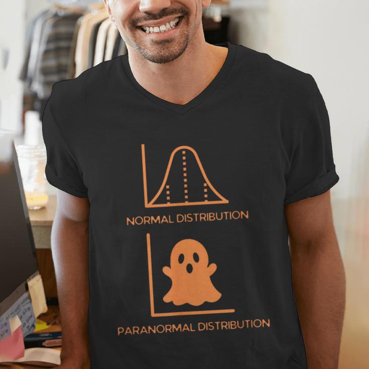 Math Statistics Normal Paranormal Distribution Teacher Men's V-Neck T-Shirt, funny gift Math Statistics Normal Paranormal Distribution Teacher Men's V-Neck T-Shirt, funny gift
