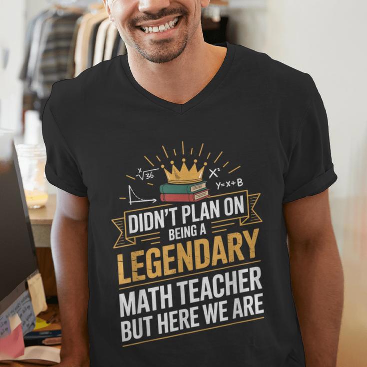 Math Teacher For Algebra Lovers Mathematics Men's V-Neck T-Shirt, funny gift