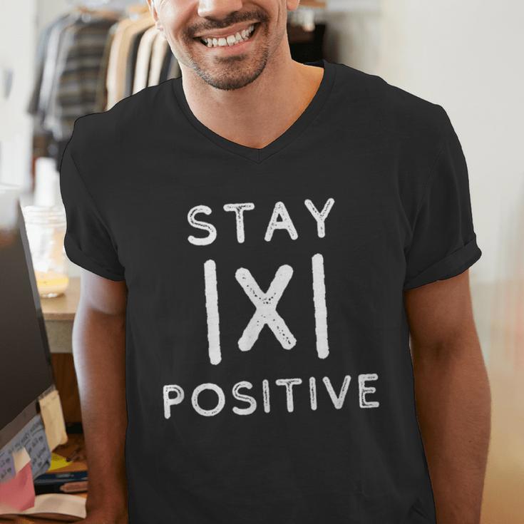 Math Teacher Appreciation Stay Positive Absolute Value Men's V-Neck T-Shirt, funny gift Math Teacher Appreciation Stay Positive Absolute Value Men's V-Neck T-Shirt, funny gift