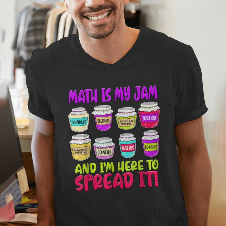Math Teacher My Jam Here To Spread Mathematics Humor Men's V-Neck T-Shirt, funny gift Math Teacher My Jam Here To Spread Mathematics Humor Men's V-Neck T-Shirt, funny gift