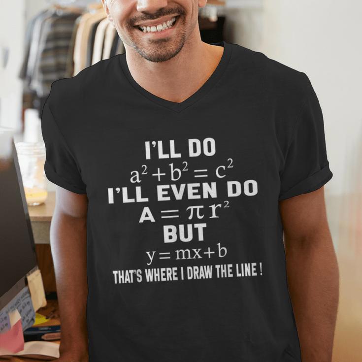 Math Teacher Joke Men Women Fun Best Math Quotes Math Men's V-Neck T-Shirt, funny gift