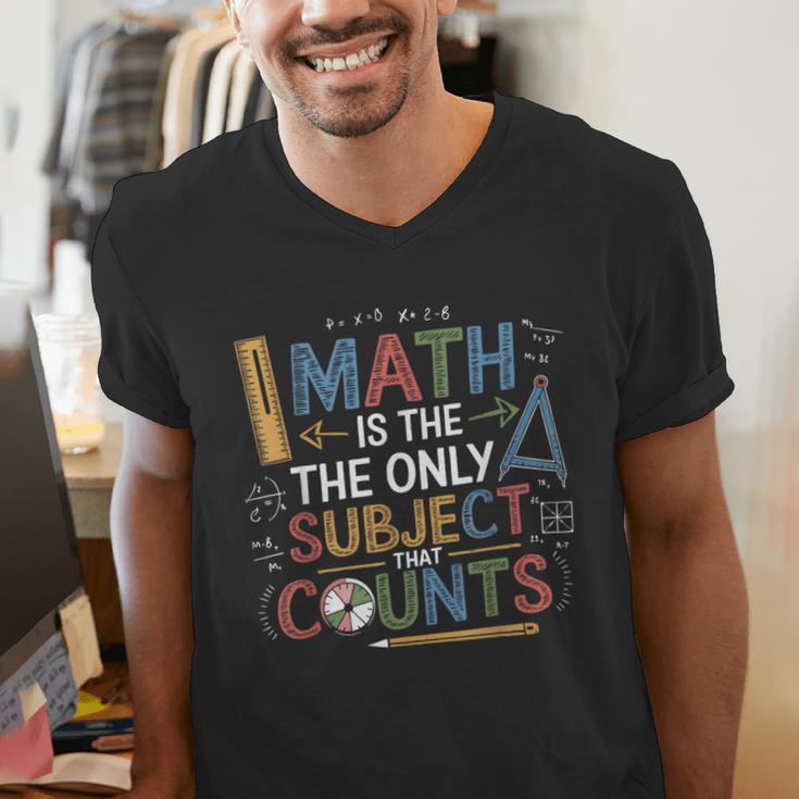 Math Teacher Mathematician Subject Mathematics Joke Men's V-Neck T-Shirt, funny gift Math Teacher Mathematician Subject Mathematics Joke Men's V-Neck T-Shirt, funny gift
