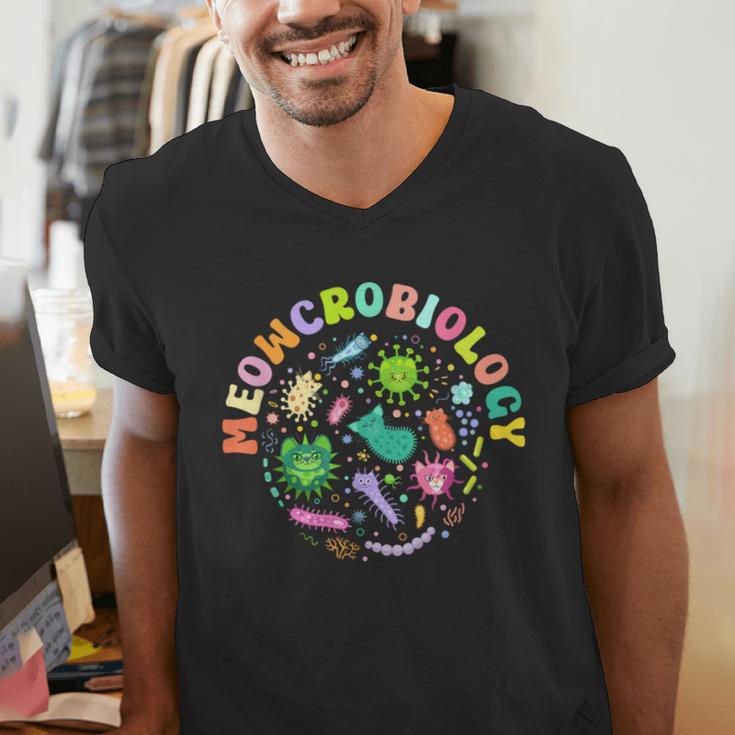 Meowcrobiology Cats Microbiology Science Teacher Men's V-Neck T-Shirt, Science Teacher Shirts, funny gift Meowcrobiology Cats Microbiology Science Teacher Men's V-Neck T-Shirt, Science Teacher Shirts, funny gift