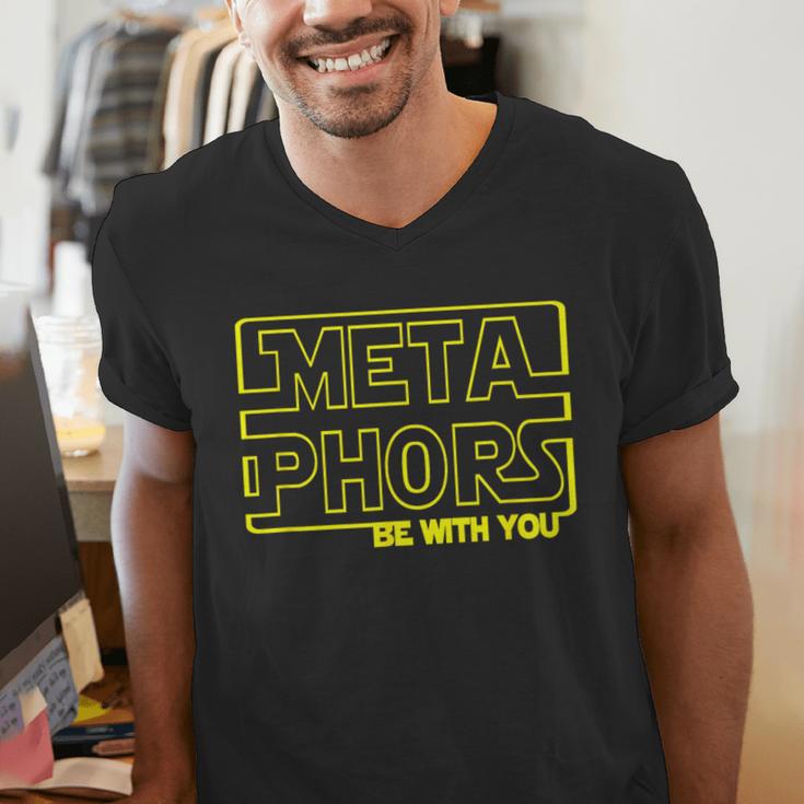 Metaphors Be With You English Teacher Shirts T-Shirt Men's V-Neck T-Shirt, English Teacher Shirts, funny gift