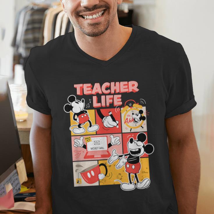 Mickey Mouse Teacher Life Men's V-Neck T-Shirt, funny gift Mickey Mouse Teacher Life Men's V-Neck T-Shirt, funny gift