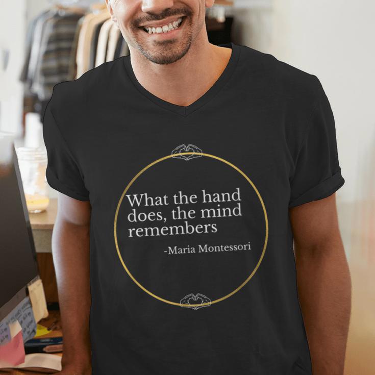 Montessori Children Grow In The Hands Of Teachers Men's V-Neck T-Shirt, funny gift