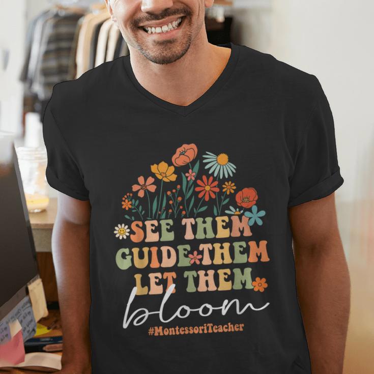 Montessori Teacher Men's V-Neck T-Shirt, funny gift Montessori Teacher Men's V-Neck T-Shirt, funny gift