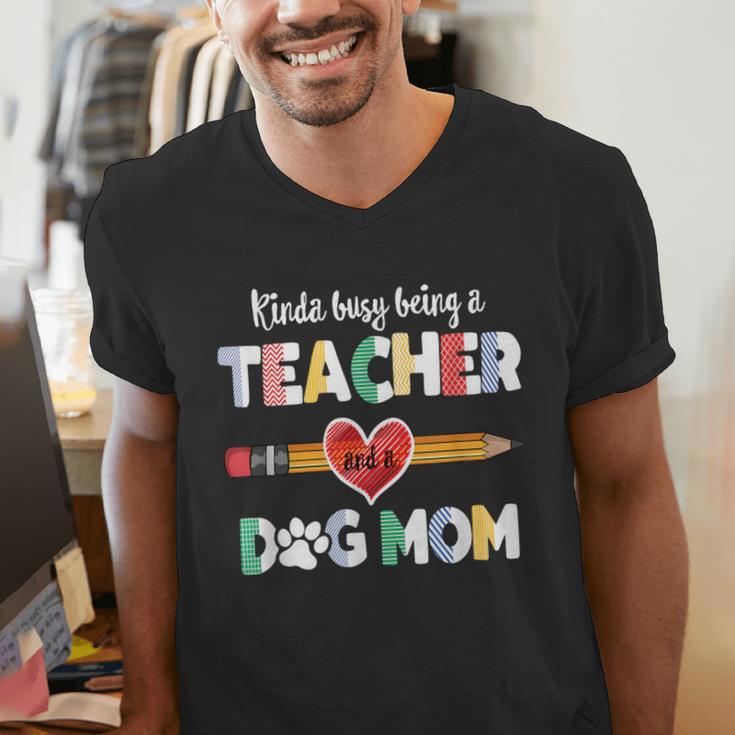 Mothers Day For Teacher Dog Lover Dog Mom Teacher Men's V-Neck T-Shirt, funny gift Mothers Day For Teacher Dog Lover Dog Mom Teacher Men's V-Neck T-Shirt, funny gift