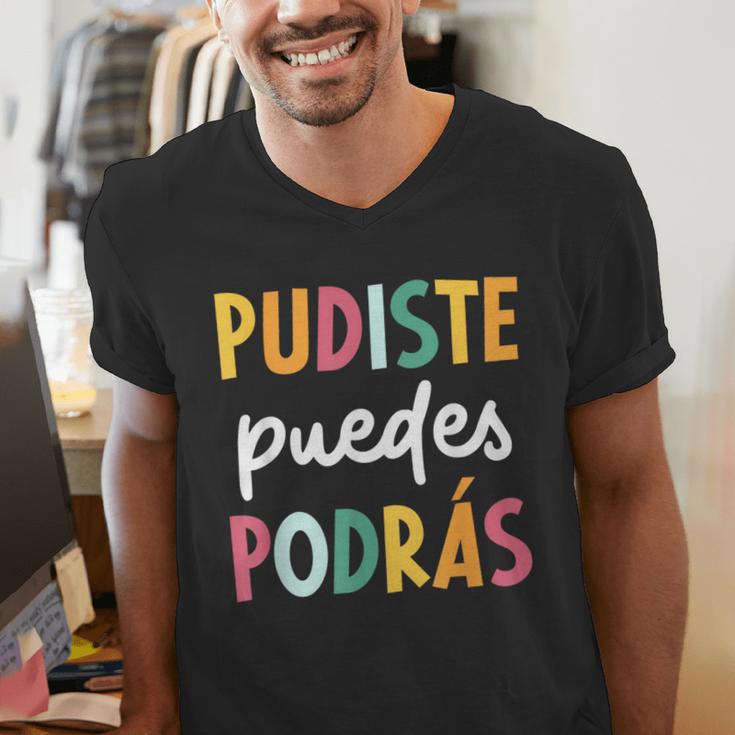 Multilingual Hispanic Heritage Spanish Teacher Maestra Men's V-Neck T-Shirt, funny gift