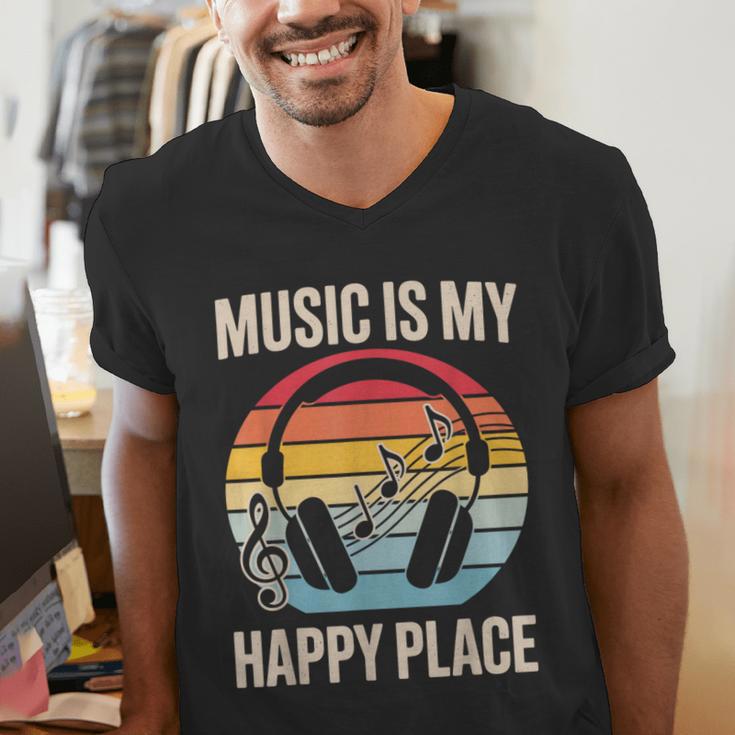 Music For Men Women Music Teacher Music Lover Men's V-Neck T-Shirt, funny gift