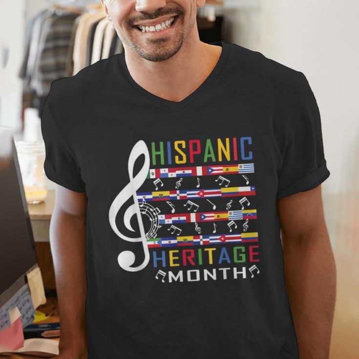 Music Teacher Kid National Hispanic Heritage Month Men's V-Neck T-Shirt, funny gift Music Teacher Kid National Hispanic Heritage Month Men's V-Neck T-Shirt, funny gift