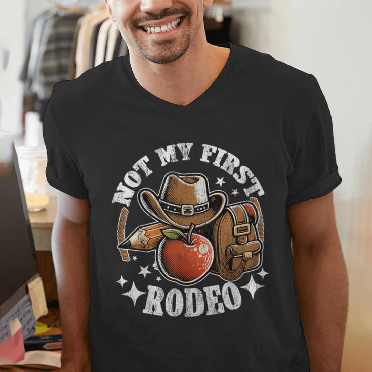Not My First Rodeo Back To School Teacher Men's V-Neck T-Shirt, funny gift Not My First Rodeo Back To School Teacher Men's V-Neck T-Shirt, funny gift