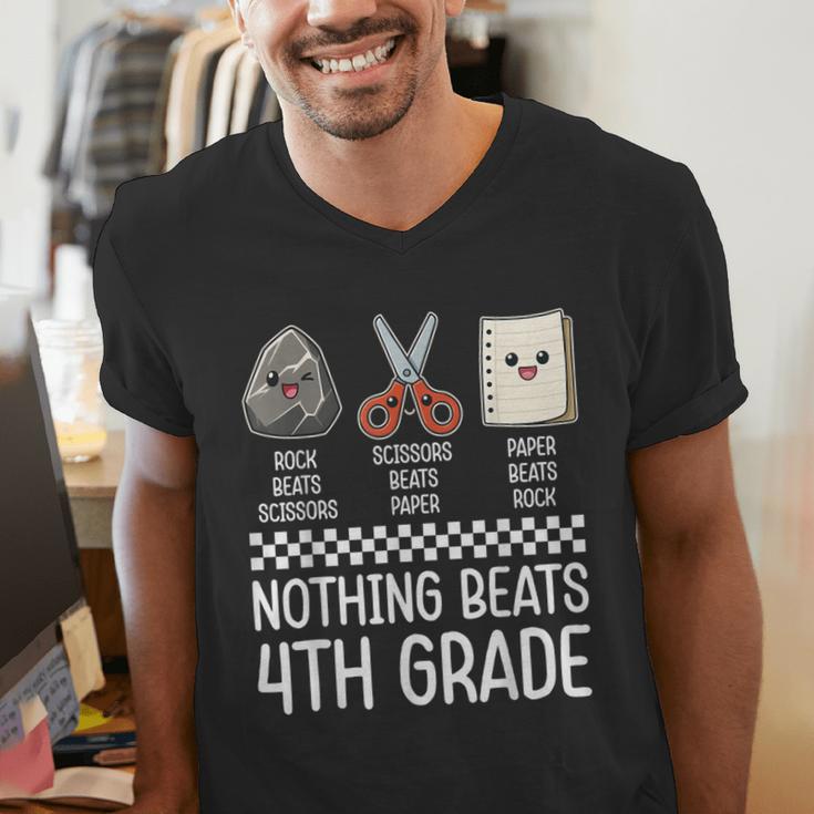 Nothing Beats 4th Grade Back To School Kids Teachers Men's V-Neck T-Shirt, funny gift