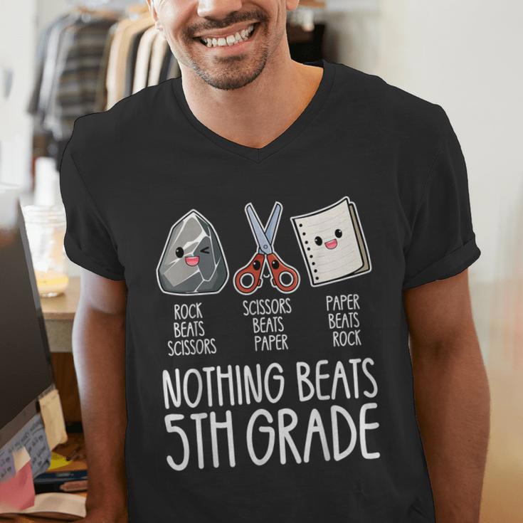 Nothing Beats 5th Grade Back To School Kids Teachers Men's V-Neck T-Shirt, funny gift