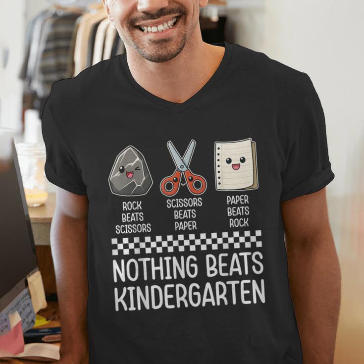 Nothing Beats Kindergarten Back To School Kids Teacher Men's V-Neck T-Shirt, funny gift Nothing Beats Kindergarten Back To School Kids Teacher Men's V-Neck T-Shirt, funny gift