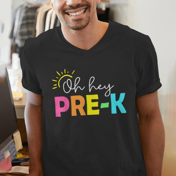 Oh Hey Pre-k Shirt Back To School Teachers Students Men's V-Neck T-Shirt, funny gift