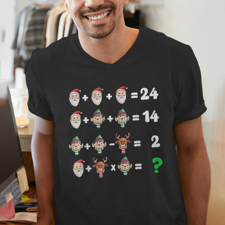 Order Of Operations Quiz Christmas Math Teacher Xmas Math Men's V-Neck T-Shirt, funny gift Order Of Operations Quiz Christmas Math Teacher Xmas Math Men's V-Neck T-Shirt, funny gift