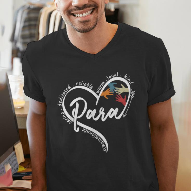 Para Heart Paraprofessional Teacher Paraeducator Men's V-Neck T-Shirt, funny gift Para Heart Paraprofessional Teacher Paraeducator Men's V-Neck T-Shirt, funny gift