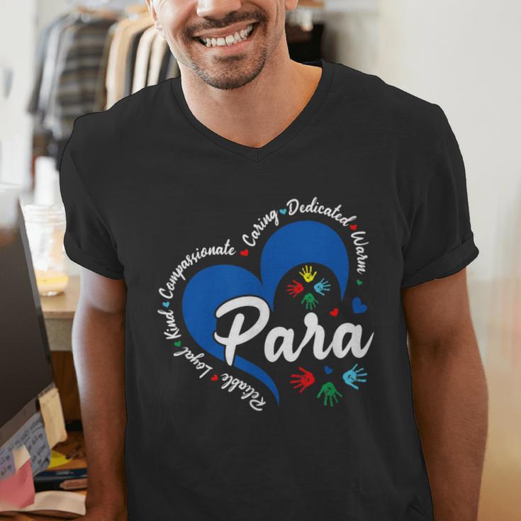 Para Heart Teacher Paraprofessional School Appreciation Men's V-Neck T-Shirt, funny gift Para Heart Teacher Paraprofessional School Appreciation Men's V-Neck T-Shirt, funny gift