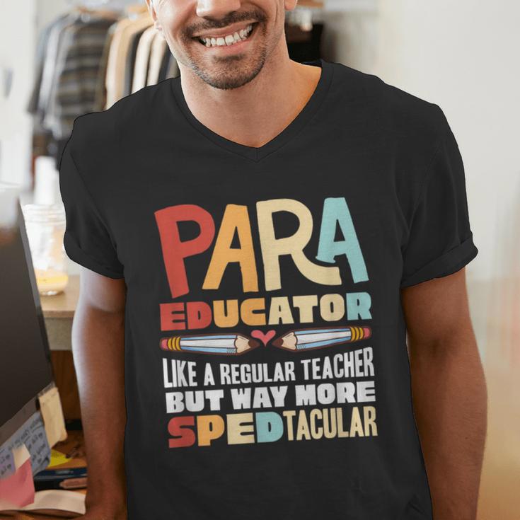 Paraeducator Paraprofessional SPED Teacher Men's V-Neck T-Shirt, funny gift