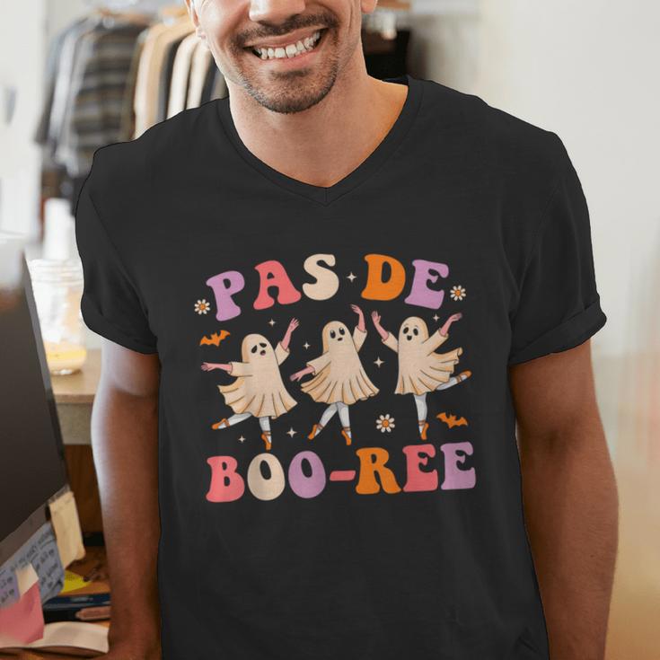 Pas De BOO-Rée Ballet Ghost Dancer Dance Teacher Halloween Men's V-Neck T-Shirt, funny gift Pas De BOO-Rée Ballet Ghost Dancer Dance Teacher Halloween Men's V-Neck T-Shirt, funny gift