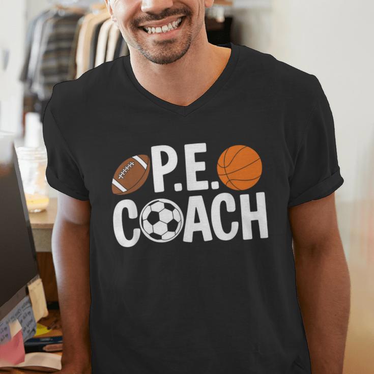 PE Gym Teacher Quotes School Class Instructor And Coach Men's V-Neck T-Shirt, Pe Teacher Shirts, funny gift