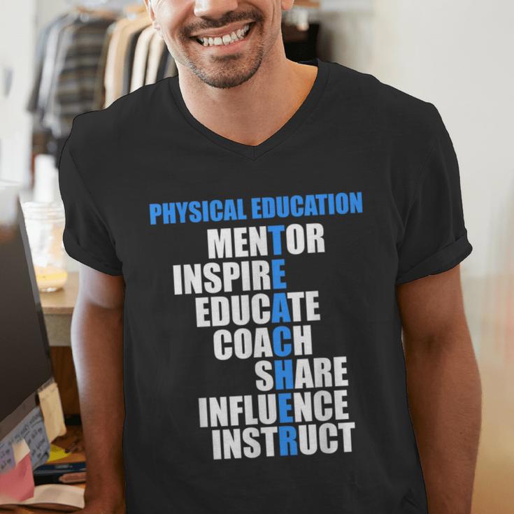 PE Physical Education Teacher For PE Teacher Men's V-Neck T-Shirt, Pe Teacher Shirts, funny gift