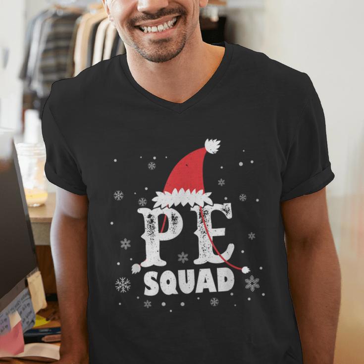 PE Squad Christmas PE Teacher Matching Xmas Men's V-Neck T-Shirt, Pe Teacher Shirts, funny gift PE Squad Christmas PE Teacher Matching Xmas Men's V-Neck T-Shirt, Pe Teacher Shirts, funny gift