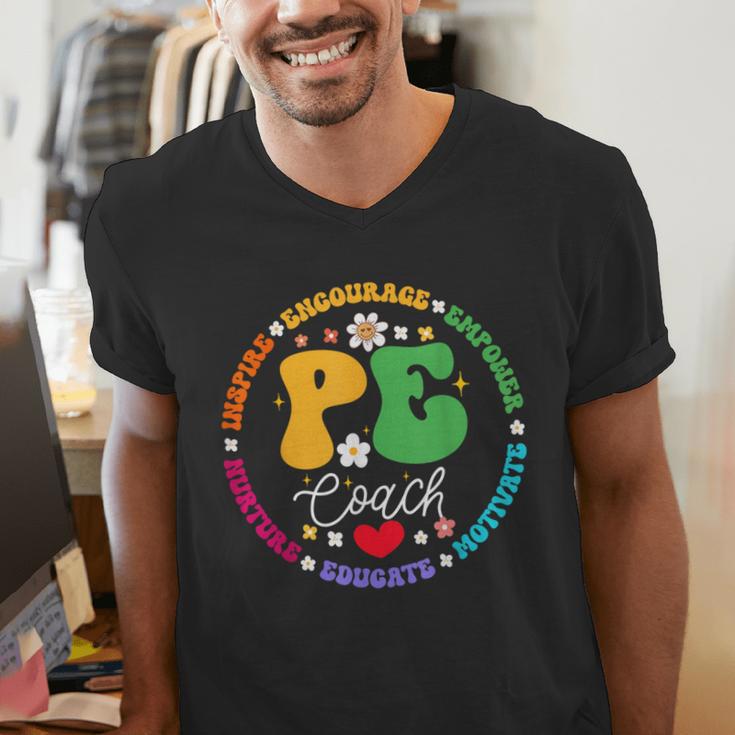 Physical Education PE Instructor Coach Teacher Gym Men's V-Neck T-Shirt, Pe Teacher Shirts, funny gift