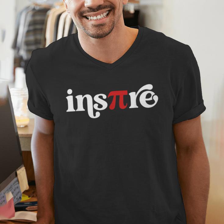 Pi Day Inspire 314 Symbol Math Teacher Science Mathematics Men's V-Neck T-Shirt, Science Teacher Shirts, funny gift