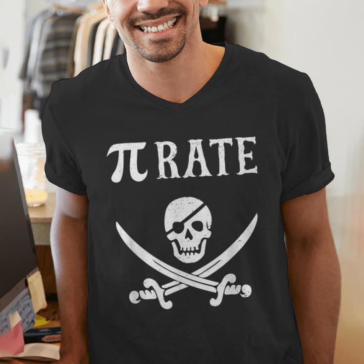 Pi Day Pi Rate Pirate For Teachers Men's V-Neck T-Shirt, funny gift