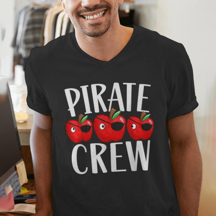 Pirate Crew Pirate Teacher Team Squad Talk Like A Pirate Day For Men Women Kids Men's V-Neck T-Shirt, funny gift