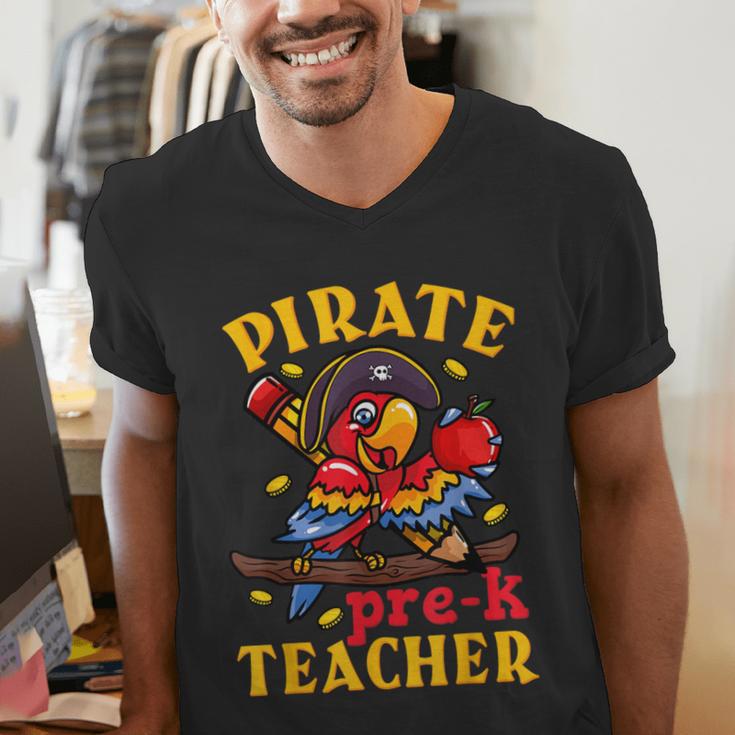 Pirate Pre-K Teacher Preschool Halloween Men's V-Neck T-Shirt, funny gift Pirate Pre-K Teacher Preschool Halloween Men's V-Neck T-Shirt, funny gift