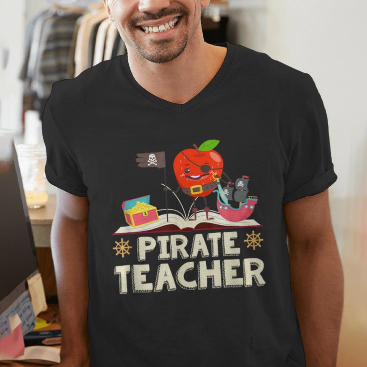 Pirate Teacher Men Women Kids Men's V-Neck T-Shirt, funny gift Pirate Teacher Men Women Kids Men's V-Neck T-Shirt, funny gift