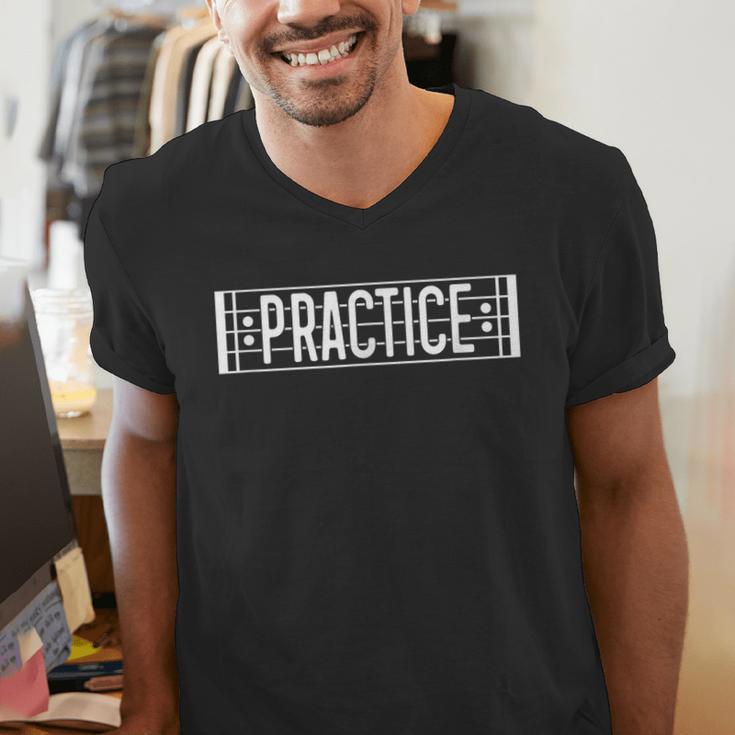 Practice Repeat Music Teacher Band Director Men's V-Neck T-Shirt, funny gift