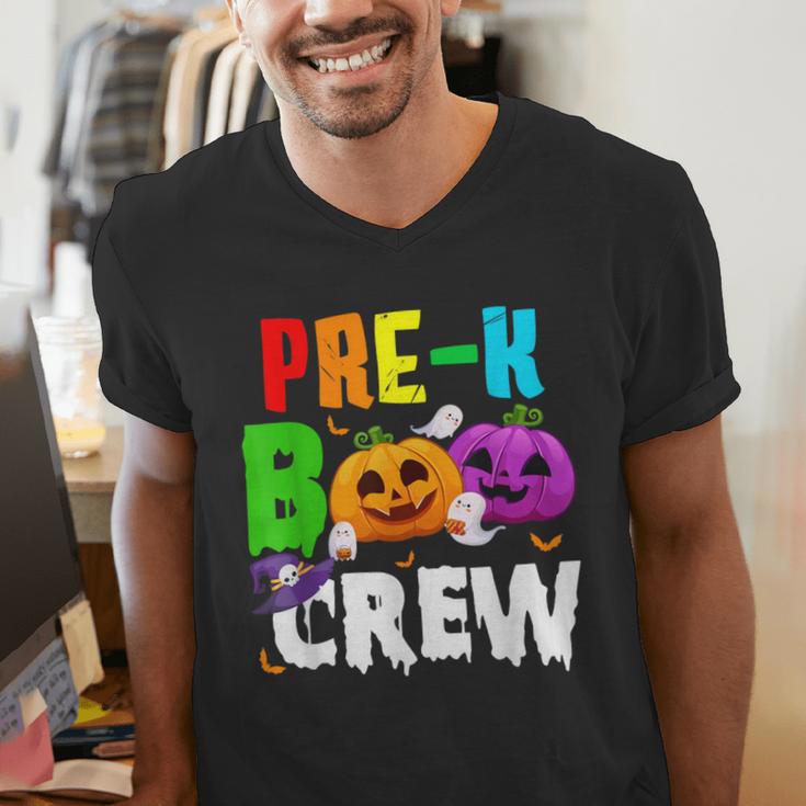 Pre K Boo Crew Halloween Costume Teachers Kids Men's V-Neck T-Shirt, funny gift Pre K Boo Crew Halloween Costume Teachers Kids Men's V-Neck T-Shirt, funny gift