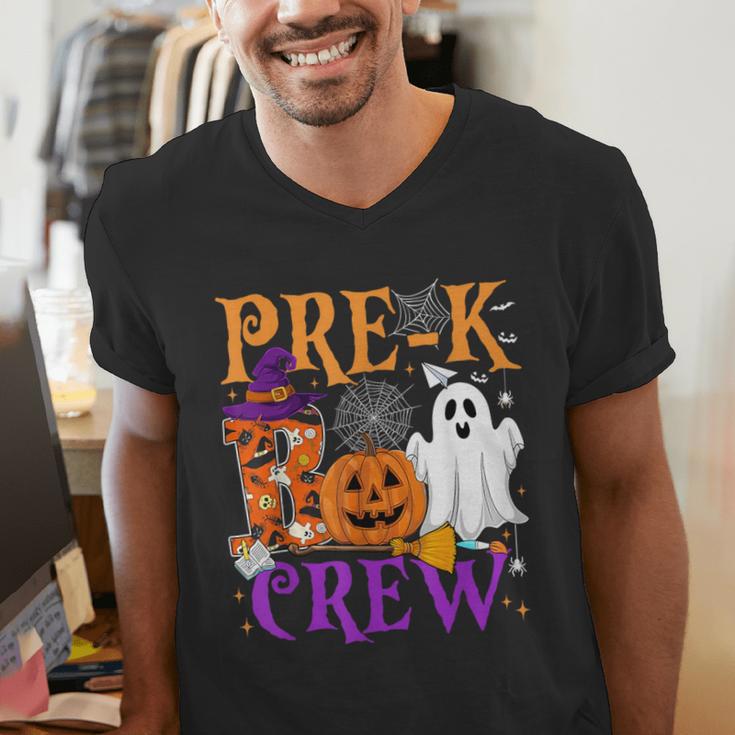 Pre-K Boo Crew Teacher Student Halloween Costume Men's V-Neck T-Shirt, funny gift Pre-K Boo Crew Teacher Student Halloween Costume Men's V-Neck T-Shirt, funny gift