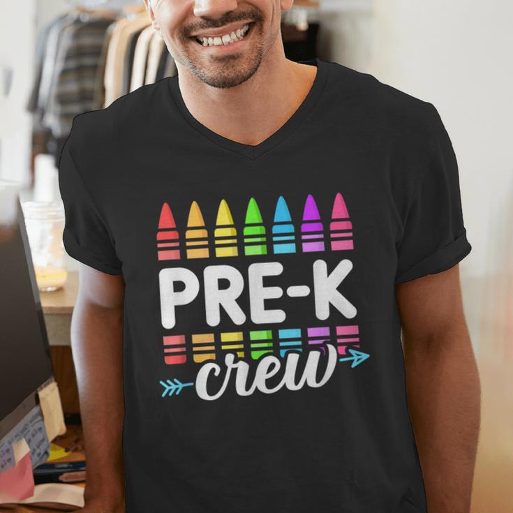 Pre-K Crew Teacher Team Squad Hello Back School Graduation Men's V-Neck T-Shirt, funny gift Pre-K Crew Teacher Team Squad Hello Back School Graduation Men's V-Neck T-Shirt, funny gift