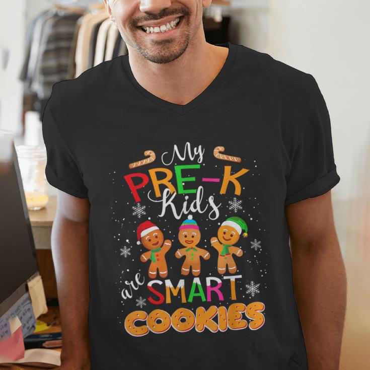 My Pre-K Kids Are Smart Cookies Christmas Teacher Men's V-Neck T-Shirt, funny gift My Pre-K Kids Are Smart Cookies Christmas Teacher Men's V-Neck T-Shirt, funny gift