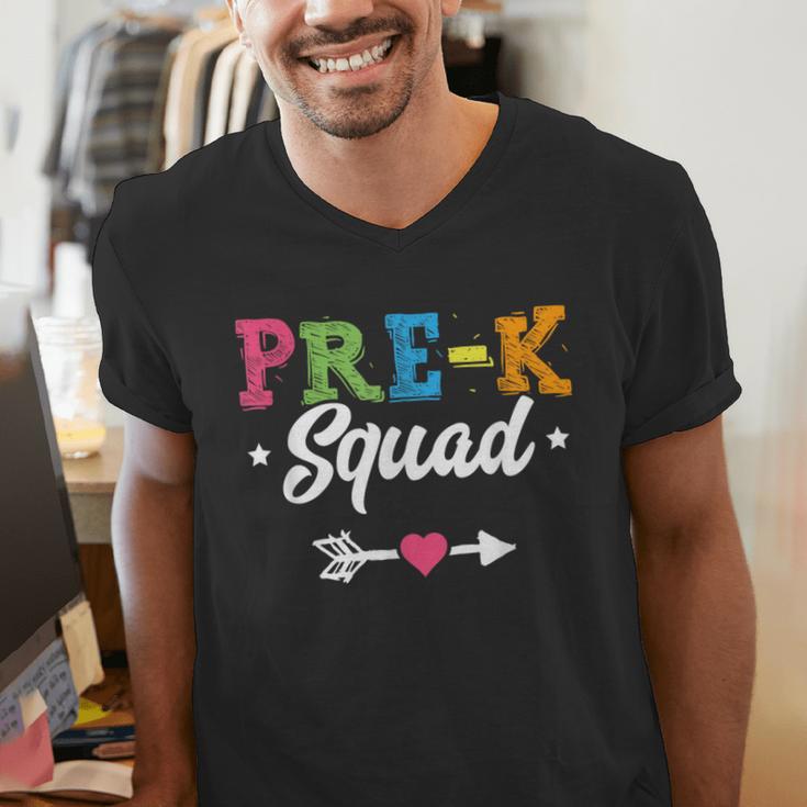 Pre-K Squad Teacher Student Kids Preschool Back To School Men's V-Neck T-Shirt, funny gift Pre-K Squad Teacher Student Kids Preschool Back To School Men's V-Neck T-Shirt, funny gift