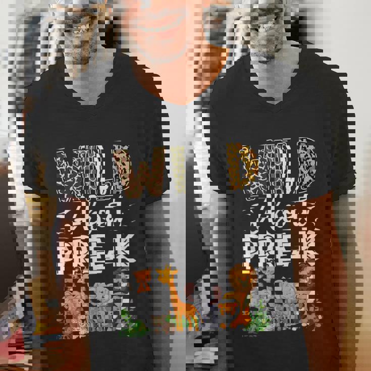 Pre-k Teacher Kids Back To School Wild About Pre-k Men&#x27;s V-Neck T-Shirt, funny gift