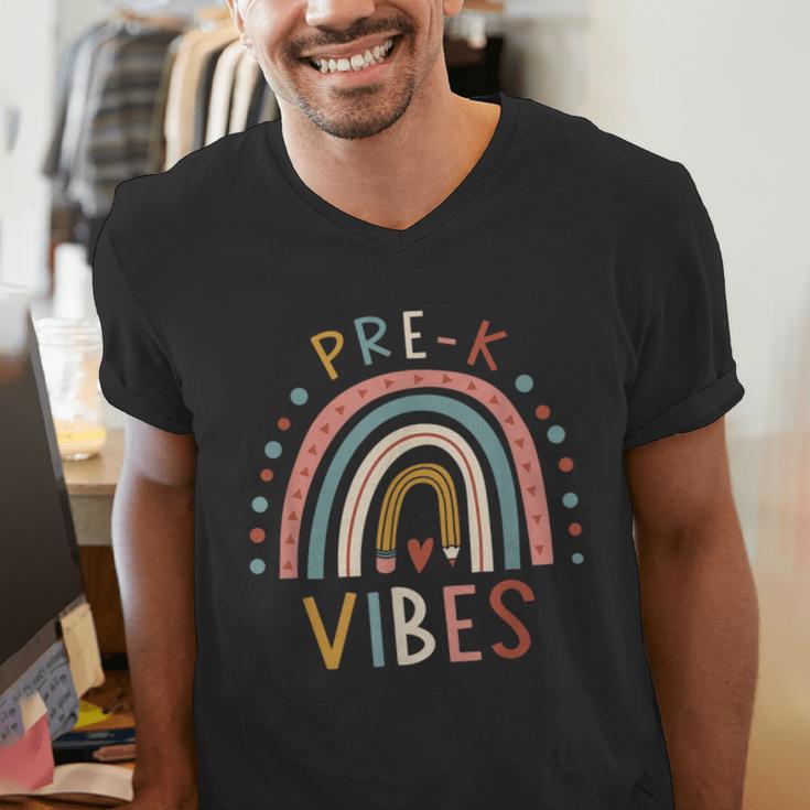 Pre K Vibes Back To School Student Teacher Men's V-Neck T-Shirt, funny gift Pre K Vibes Back To School Student Teacher Men's V-Neck T-Shirt, funny gift