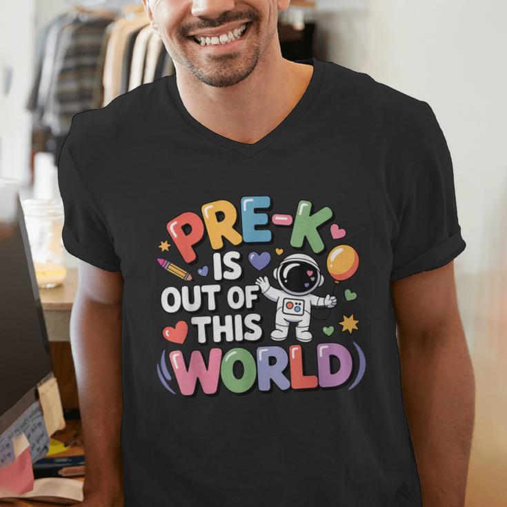 Pre-K Is Out Of This World Space Planets Teacher Men's V-Neck T-Shirt, funny gift Pre-K Is Out Of This World Space Planets Teacher Men's V-Neck T-Shirt, funny gift