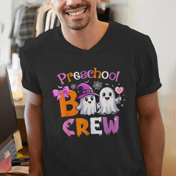 Preschool Boo Crew Preschool Halloween Costume Teacher Kid Men's V-Neck T-Shirt, funny gift