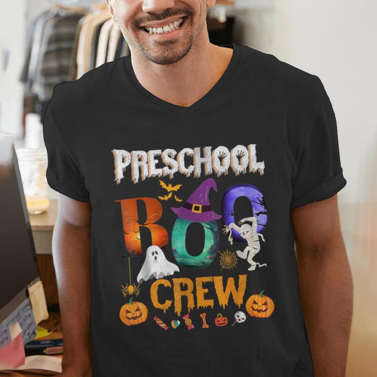 Preschool Boo Crew Teacher Student Halloween Costume Men Women Kids Men's V-Neck T-Shirt, funny gift